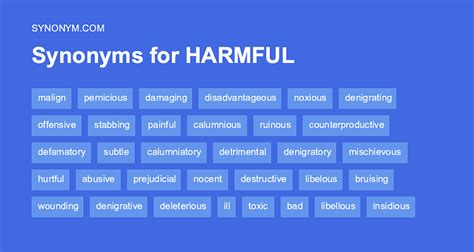 harmful synonyms.